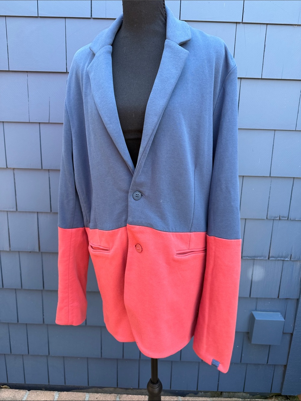 Puma Two-Tone Blue and Coral Men’s XL Blazer Cotton